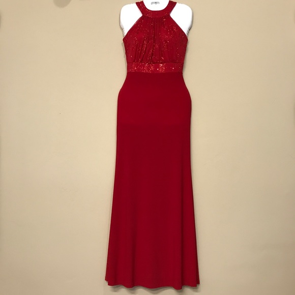 Red Long gown party dress NWT - Picture 5 of 7